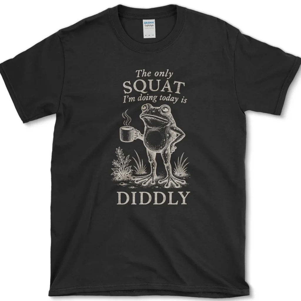 The Only Squat I'm Doing Today Is Diddly Funny Frog Shirt 4 The Only Squat I'm Doing Today Is Diddly Funny Frog Shirt 1
