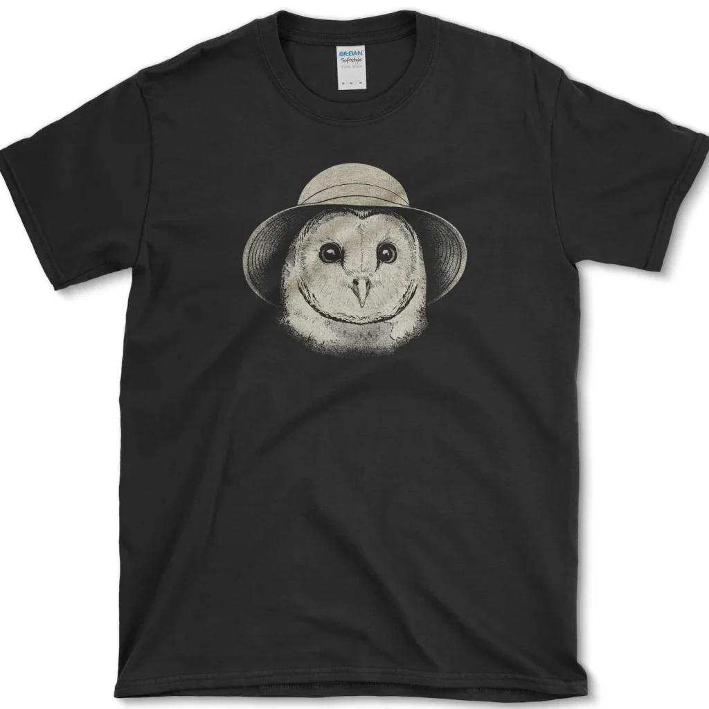 Owl In Sun Hat Shirt 3