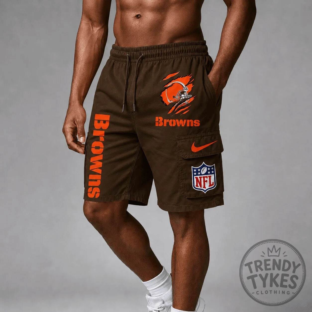 Cleveland Browns National Football League Logo Brown Cargo Shorts