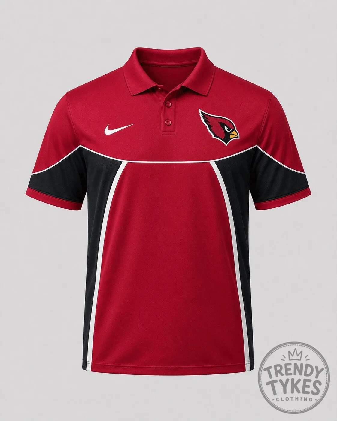 Arizona Cardinals Nike Red Black White Sideline Performance Polo Shirt