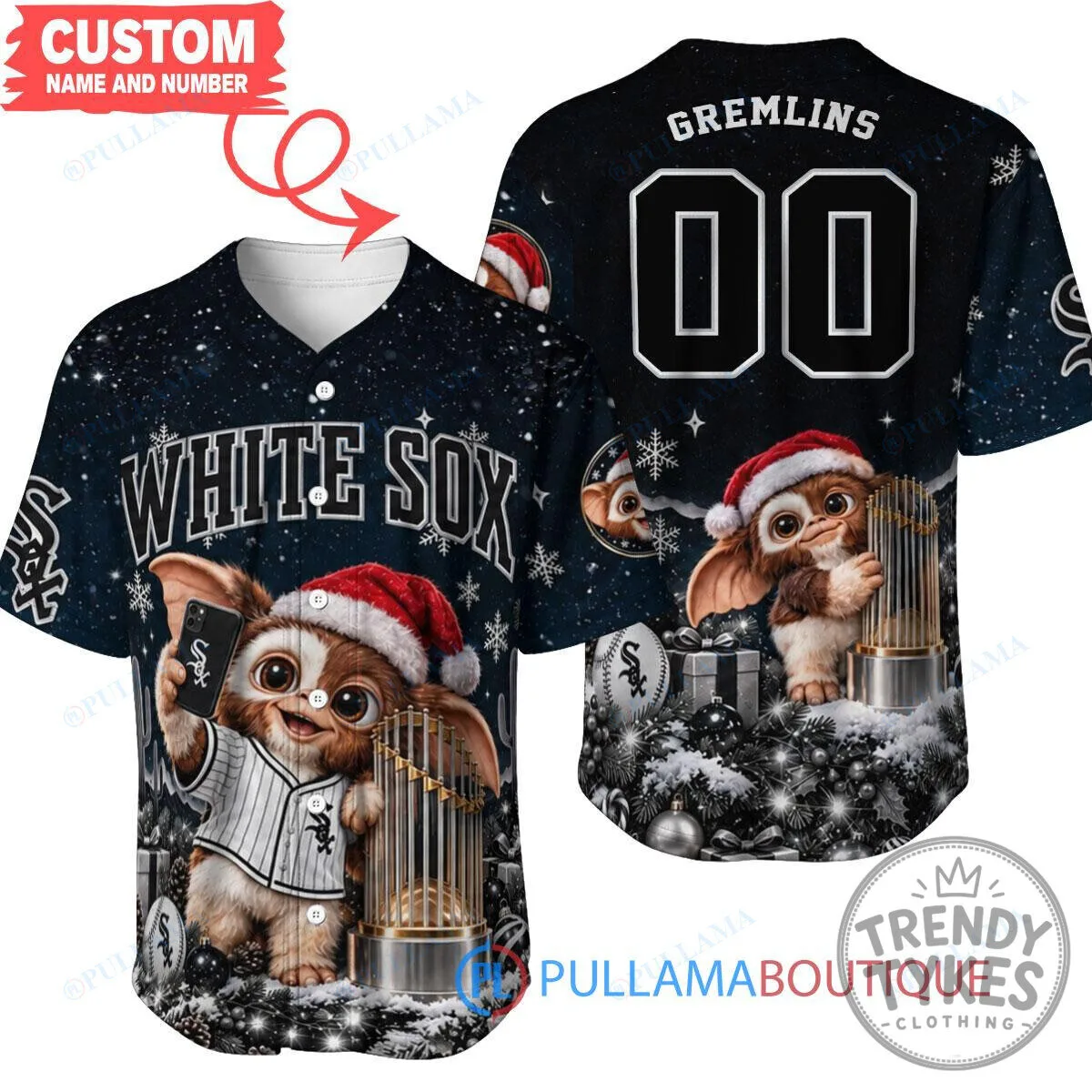 Chicago White Sox Gremlins Christmas World Series Baseball Jersey