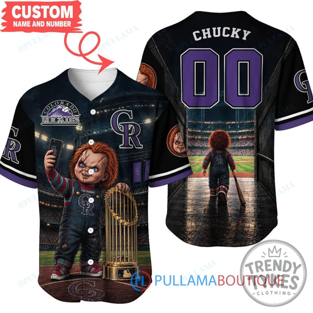 Colorado Rockies Chucky Child's Play Baseball Trophy Jersey