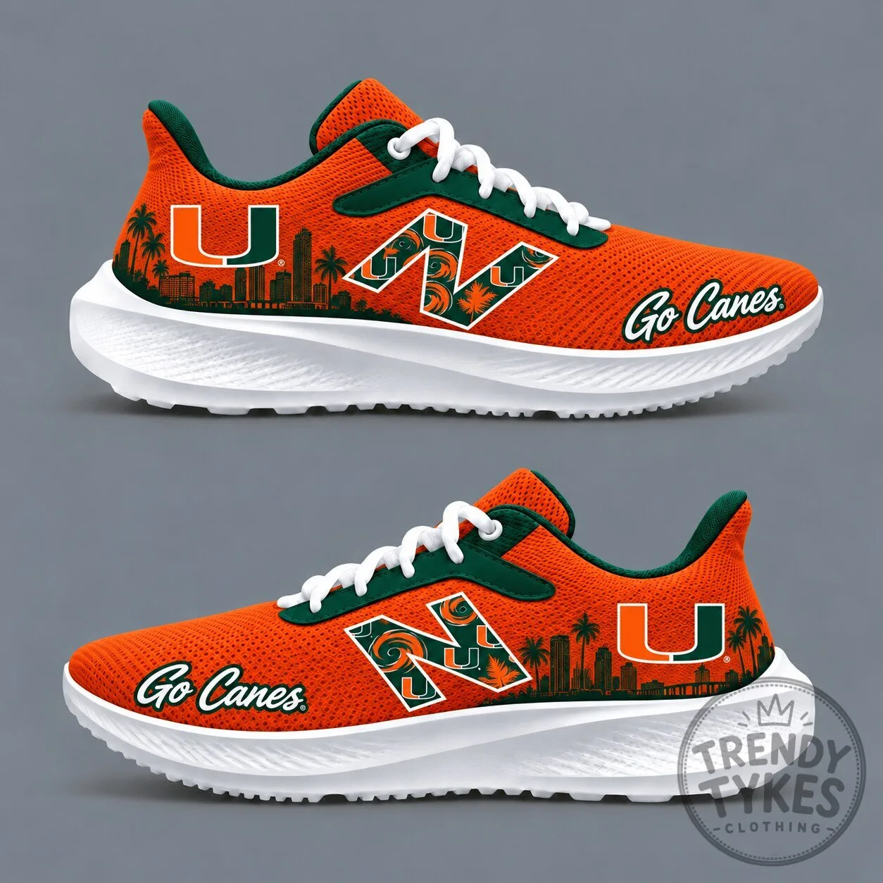 Miami Hurricanes College Football Team Athletic Shoes