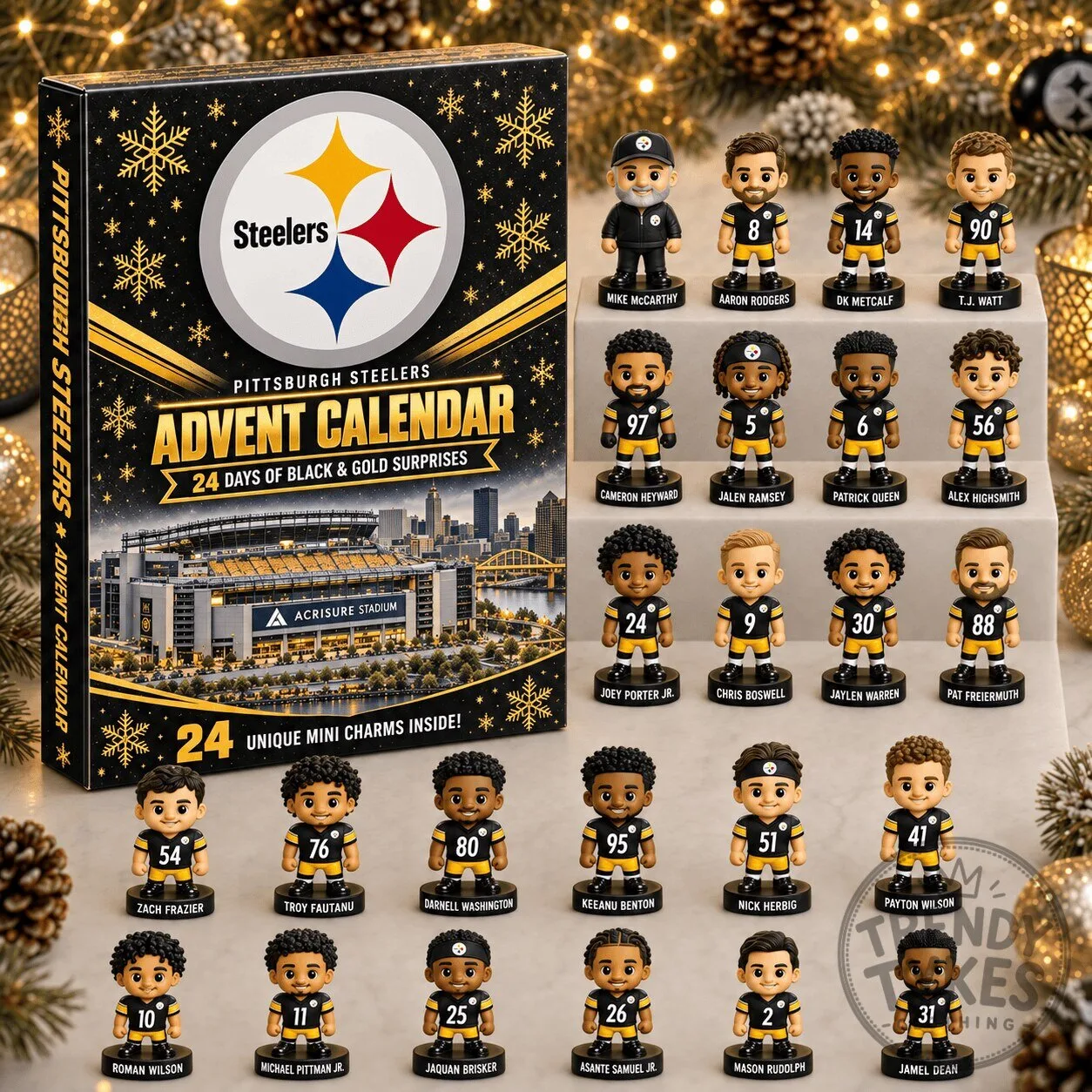 Pittsburgh Steelers NFL Football Team Advent Calendar with Mini Figurines