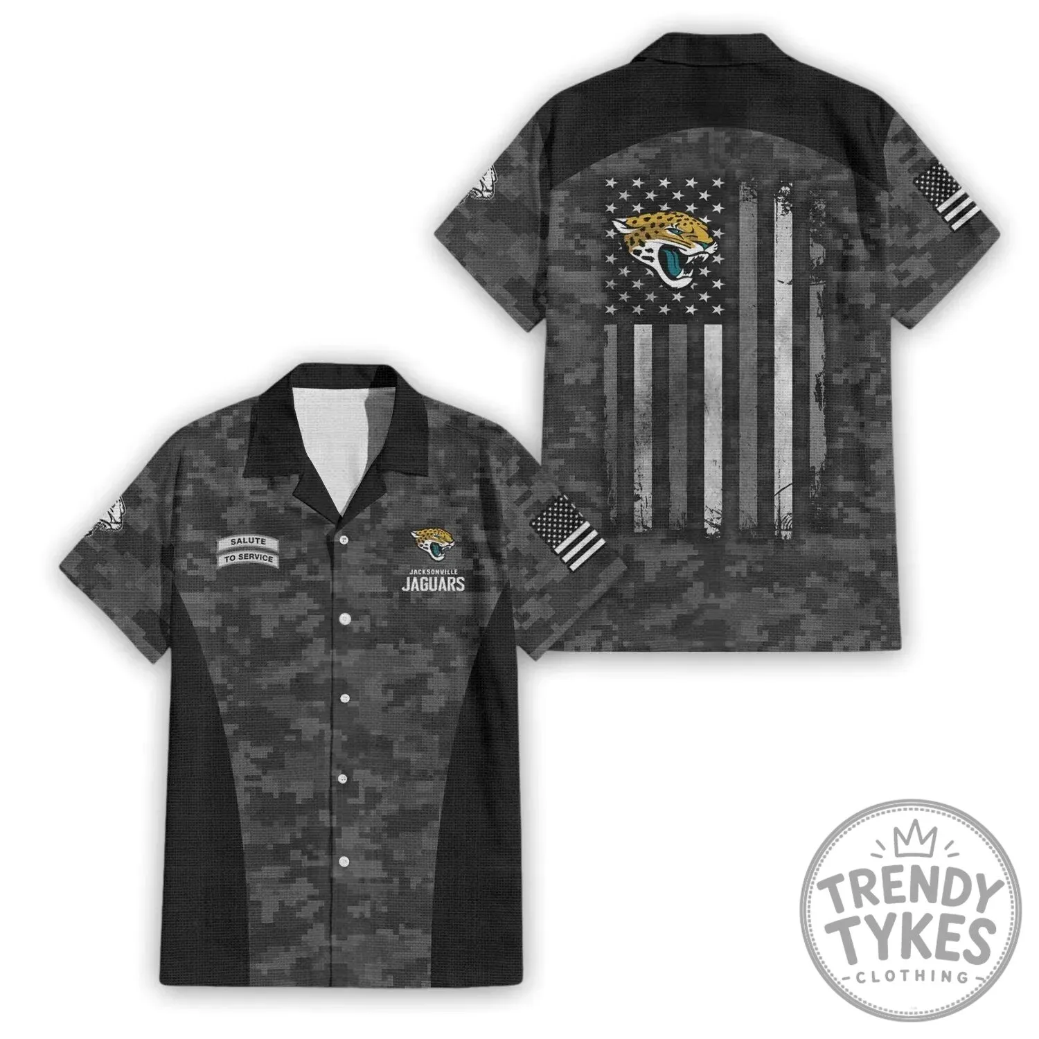 Jacksonville Jaguars Salute To Service Camouflage Hawaiian Shirt