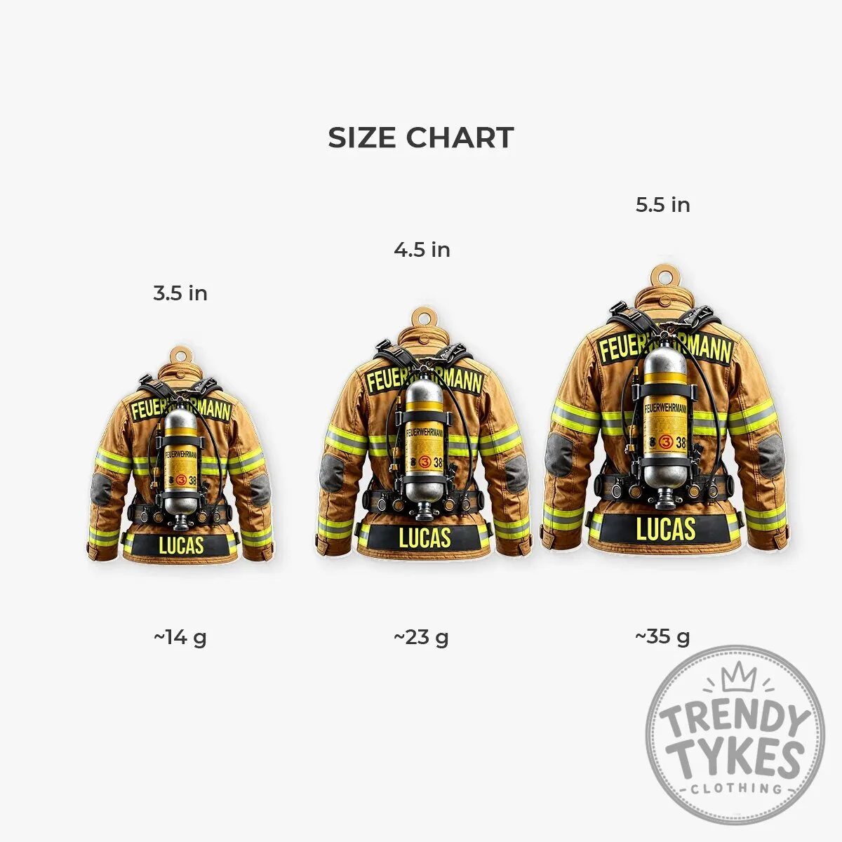Personalized Firefighter Jacket Acrylic Christmas Tree Ornament 9 Personalized Firefighter Jacket Acrylic Christmas Tree Ornament