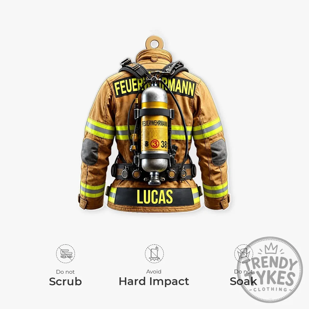 Personalized Firefighter Jacket Acrylic Christmas Tree Ornament 10 Personalized Firefighter Jacket Acrylic Christmas Tree Ornament
