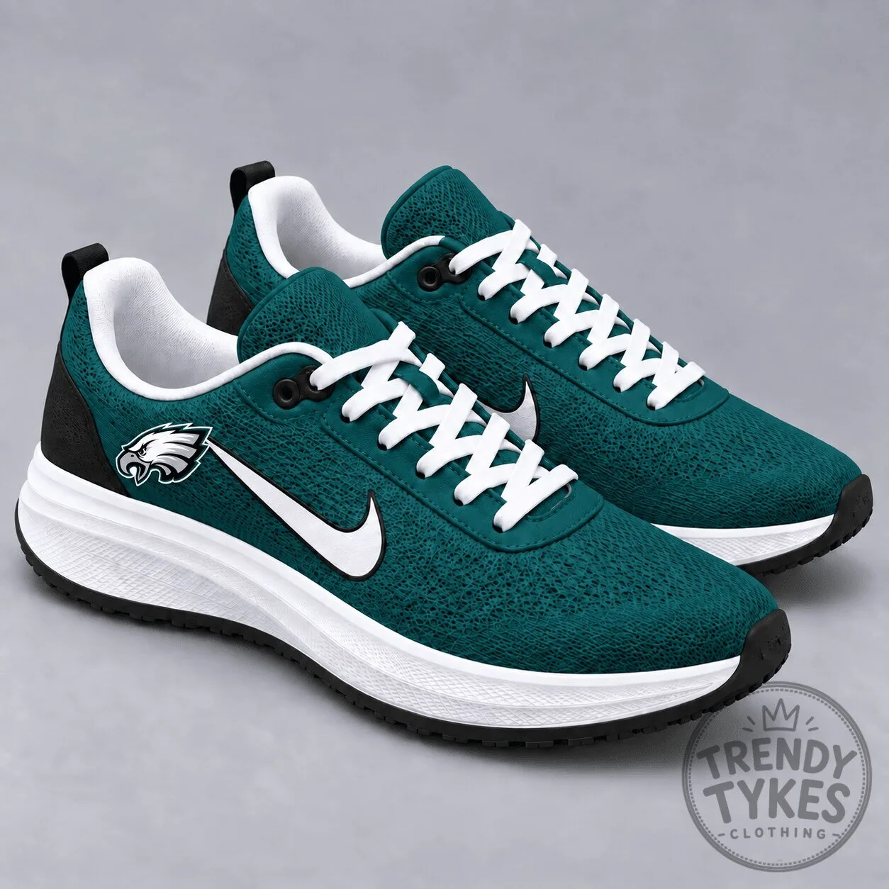 Philadelphia Eagles NFL Team Logo Running Shoes, Custom Fan Sneakers