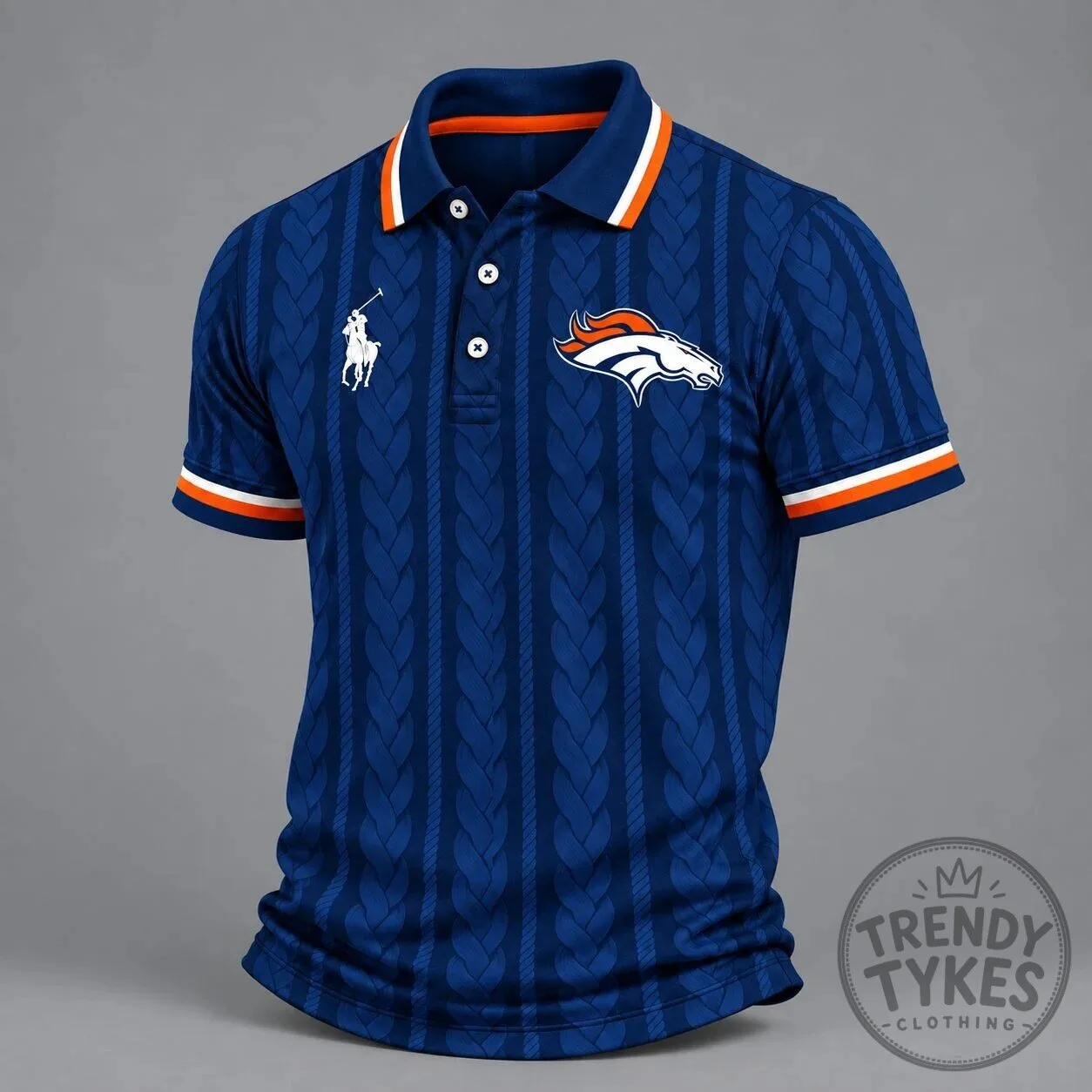 Denver Broncos NFL Fan Apparel Polo Shirt for Men and Women