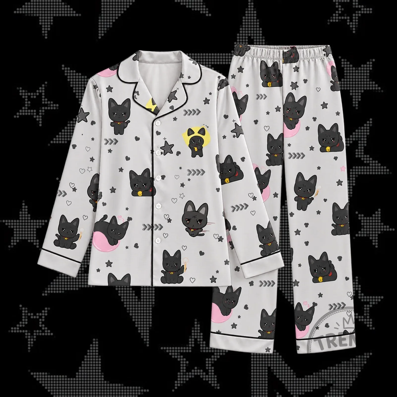 ATEEZ San Byeolmon Mascot Pastel Coquette Long Sleeve Pajama Set