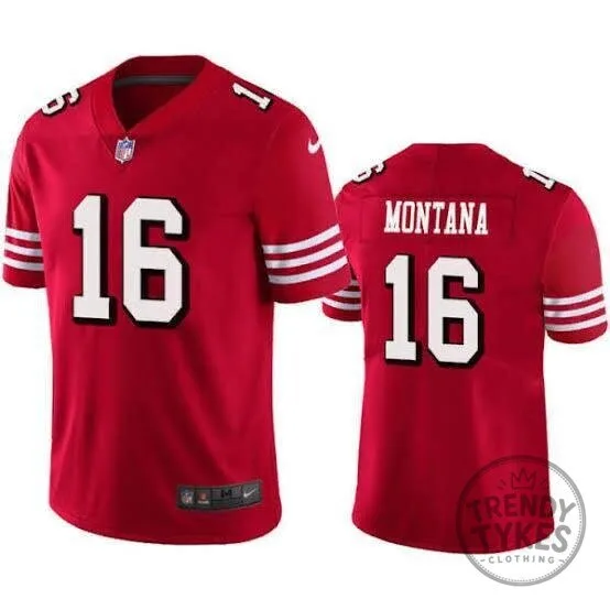 San Francisco 49ers Joe Montana Number 16 Football Jersey