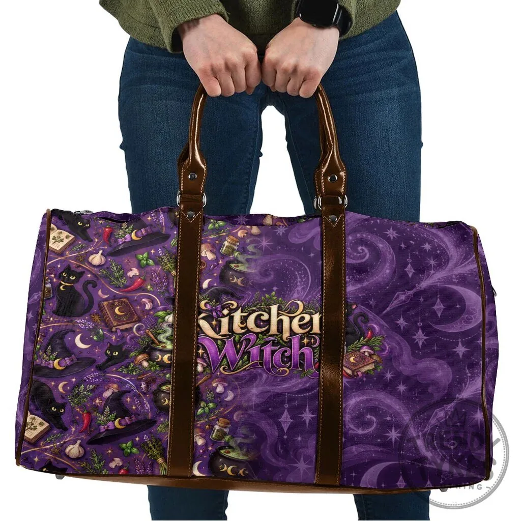 Kitchen Witch Mystical Magic Herb Cauldron Black Cat Travel Bag 6 Kitchen Witch Mystical Magic Herb Cauldron Black Cat Travel Bag
