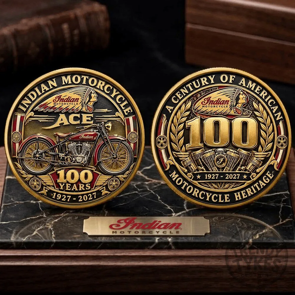 Indian Motorcycle 100 Years Commemorative Collectible Coin