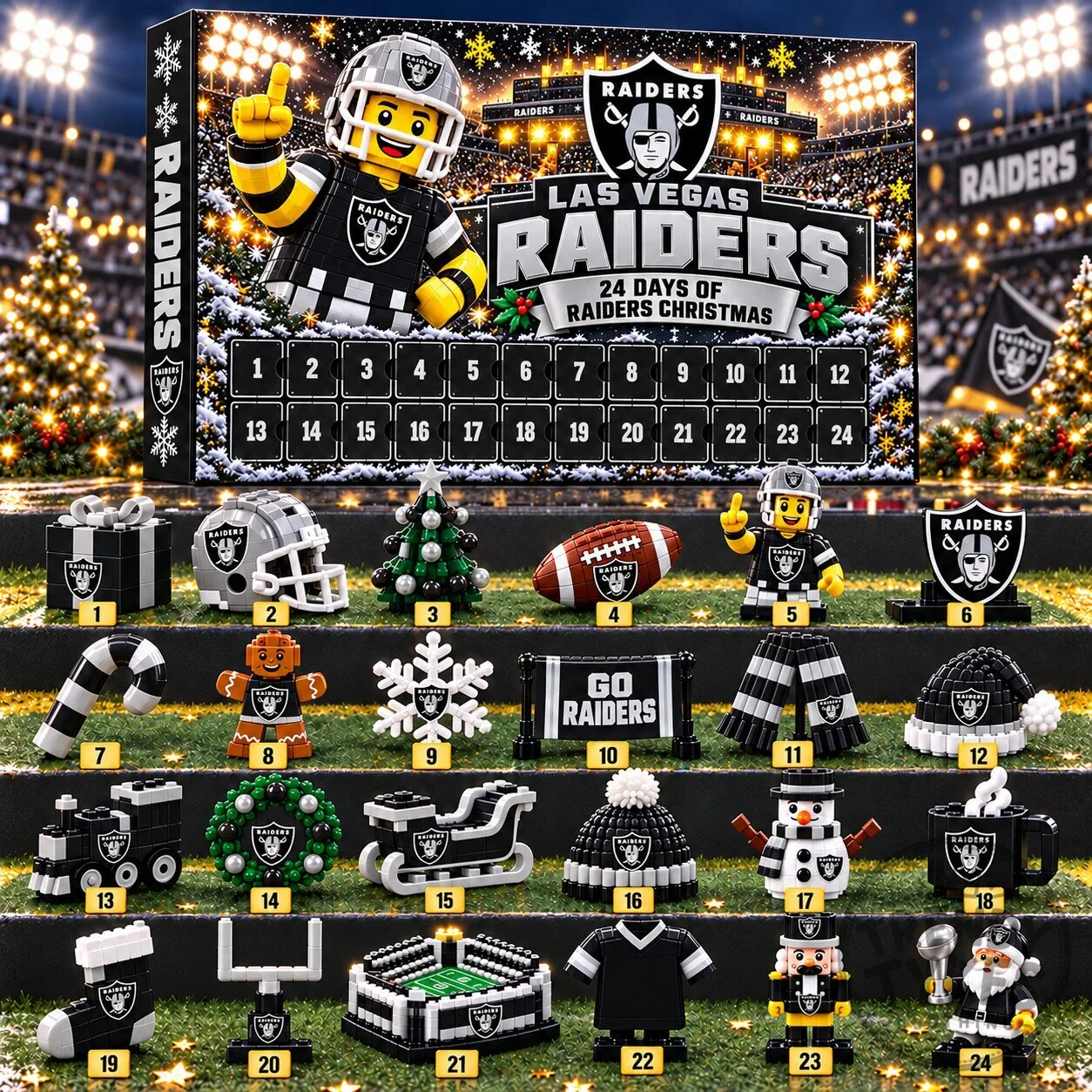 Las Vegas Raiders National Football League Christmas Advent Calendar Gift