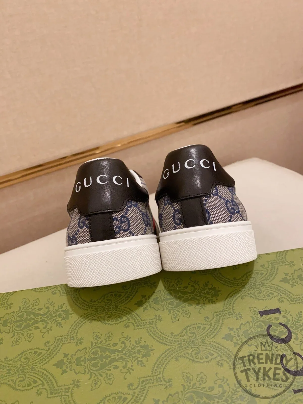 Ace Sneakers by Gucci in Monogram Canvas Featuring Web Stripe Design 7 Ace Sneakers by Gucci in Monogram Canvas Featuring Web Stripe Design