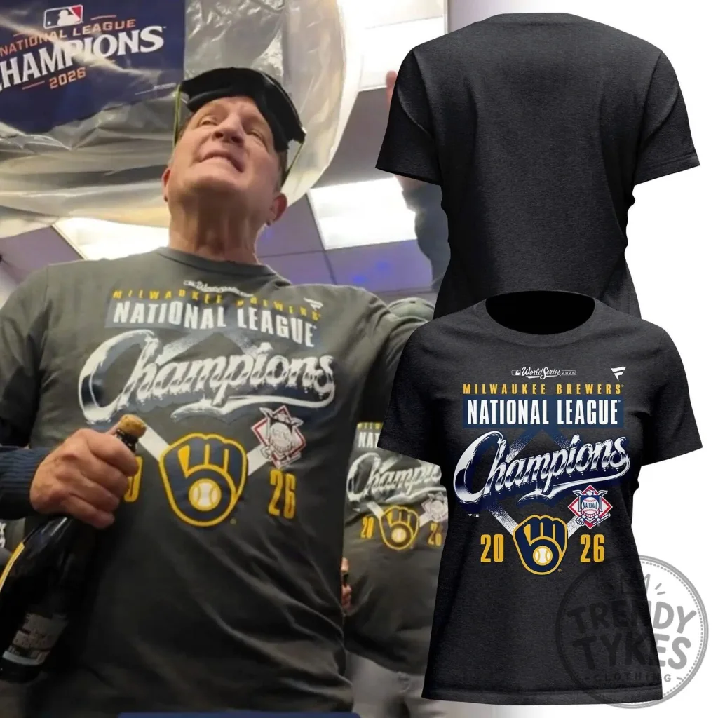 Milwaukee Brewers National League Champions 2026 Locker Room T-Shirt Milwaukee Brewers National League Champions 2026 Locker Room T-Shirt