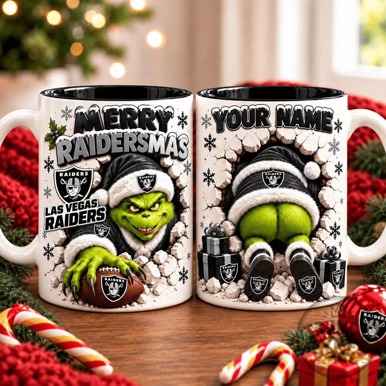 Las Vegas Raiders Grinchmas Merry Raidersmas Christmas Mug