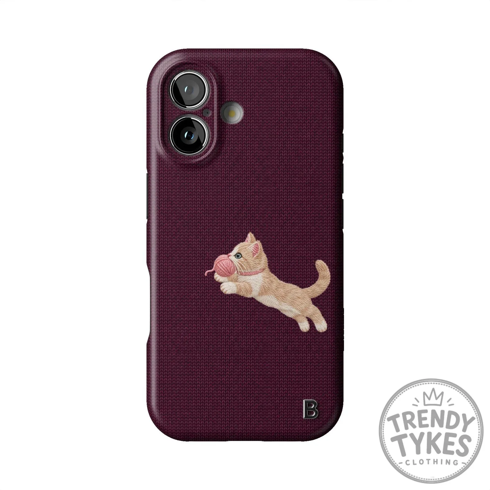 Plum Knit Pattern Phone Case Featuring Adorable Kitten Playing With Yarn Ball 8 Plum Knit Pattern Phone Case Featuring Adorable Kitten Playing With Yarn Ball
