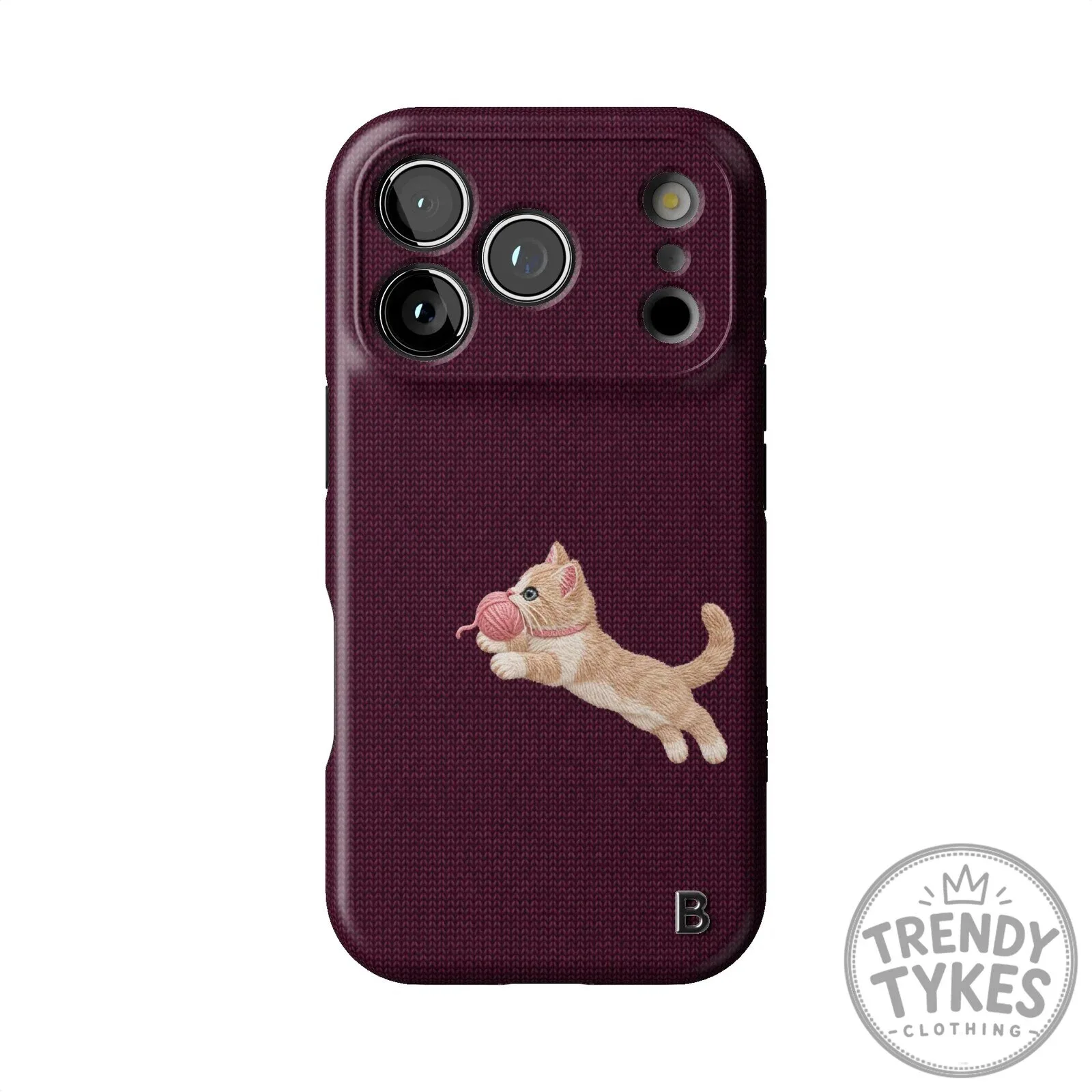 Plum Knit Pattern Phone Case Featuring Adorable Kitten Playing With Yarn Ball 9 Plum Knit Pattern Phone Case Featuring Adorable Kitten Playing With Yarn Ball