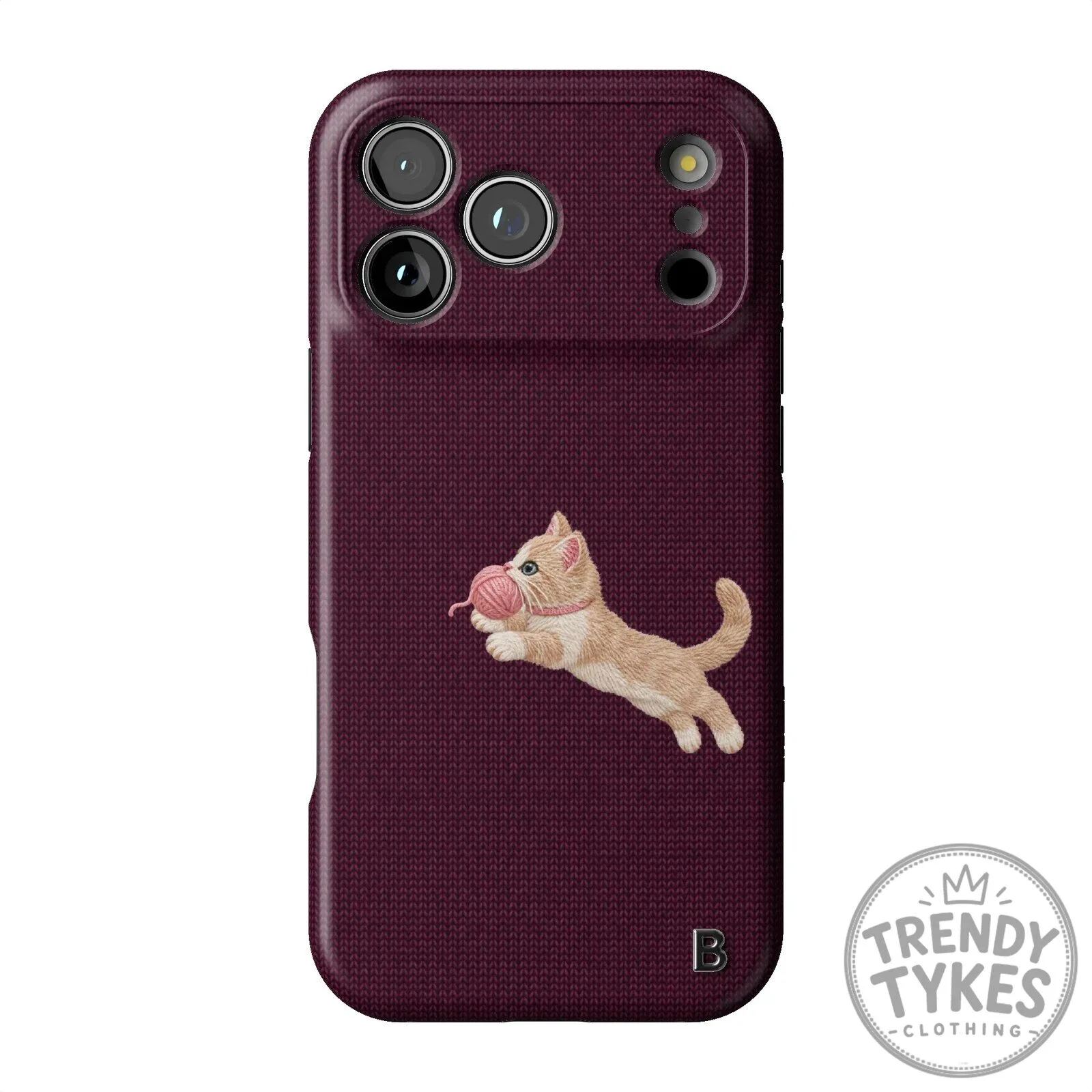 Plum Knit Pattern Phone Case Featuring Adorable Kitten Playing With Yarn Ball 10 Plum Knit Pattern Phone Case Featuring Adorable Kitten Playing With Yarn Ball