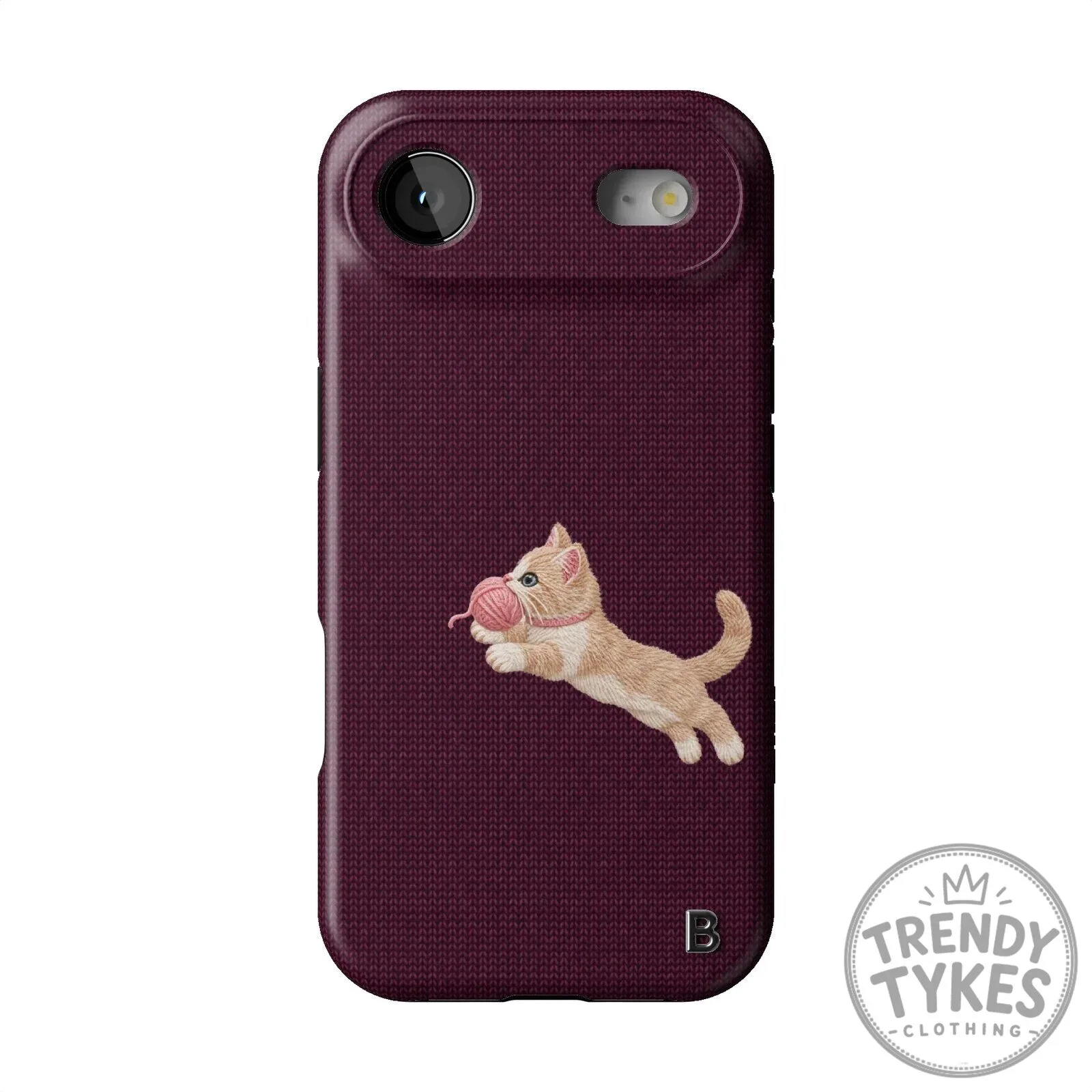 Plum Knit Pattern Phone Case Featuring Adorable Kitten Playing With Yarn Ball 11 Plum Knit Pattern Phone Case Featuring Adorable Kitten Playing With Yarn Ball